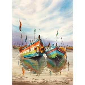 Shaima Umer, 15 x 21 Inch, Water Color on Paper, Seascape Painting, AC-SHA-062.jpg Shaima Umer, 15 x 21 Inch, Water Color on Paper, Seascape Painting, AC-SHA-062.jpg